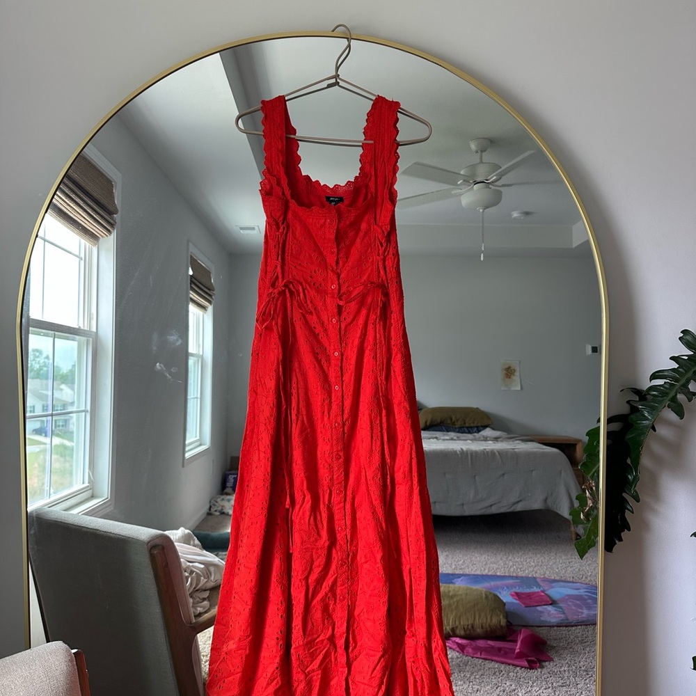 Nasty Gal Red Midi Dress